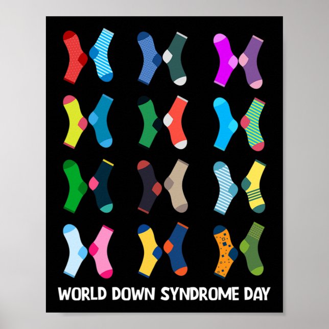 World Down Syndrome Day Socks Wdsd  Poster (Front)