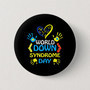 World Down Syndrome Day  Support and Awareness 3.2 6 Cm Round Badge