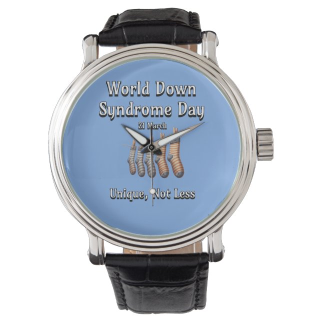 World Down Syndrome Day.  Unique not Less Watch (Front)
