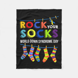 World Down Syndrome Day Your Socks Awareness Fleece Blanket