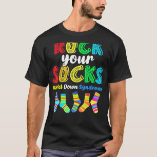 World Down Syndrome Rock Your Socks Awareness Ds M T-Shirt