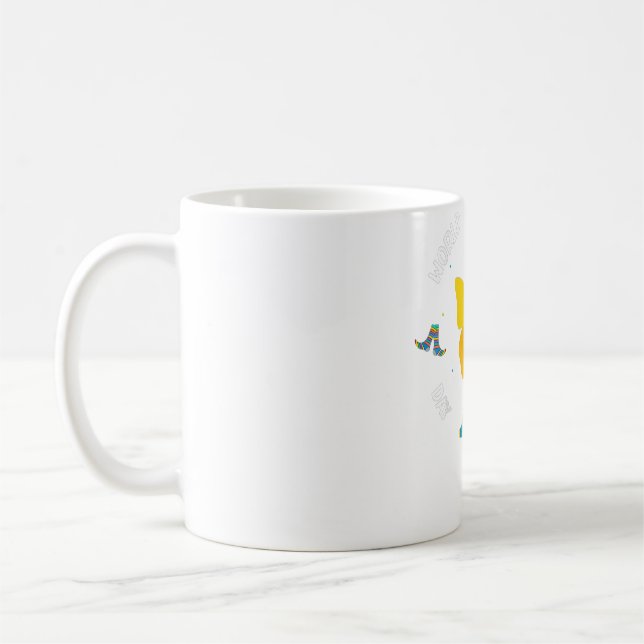 World Down Syndrome socks butterfly in the sky   Coffee Mug (Left)