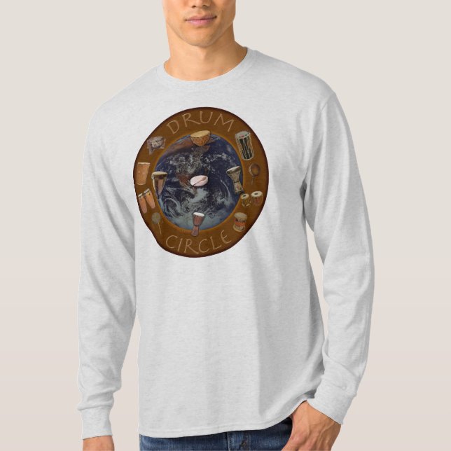 world drum circle T-Shirt (Front)