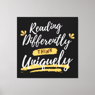 world dyslexia awareness canvas print