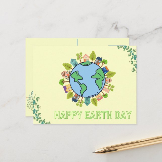 World Earth Day Postcard (Front/Back In Situ)