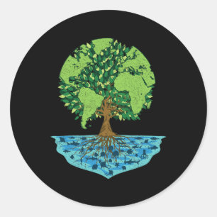 World Earth Day Save The Forest Seas Nature Enviro Classic Round Sticker
