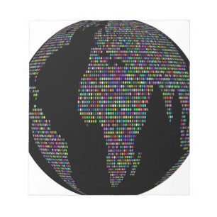 world earth planet globe map notepad