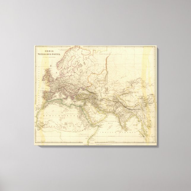World Eastern Hemisphere Map Canvas Print (Front)