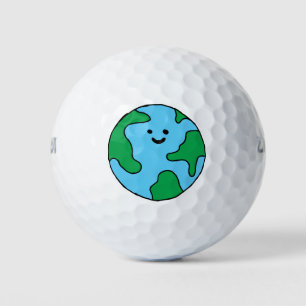 World Ecofriendly Icon Happy Earth Clipart Ecofrie Golf Balls