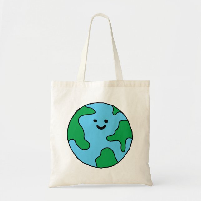 World Ecofriendly Icon Happy Earth Clipart Ecofrie Tote Bag (Front)