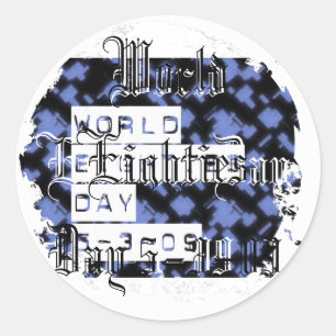 world eighties day classic round sticker