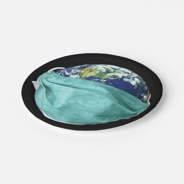 World Emergency Coronavirus Paper Plate (Angled)