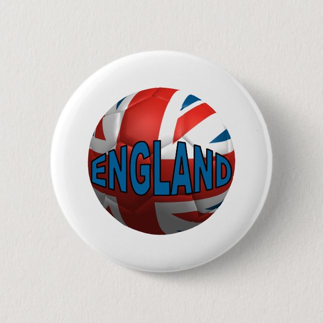 World England 6 Cm Round Badge (Front)