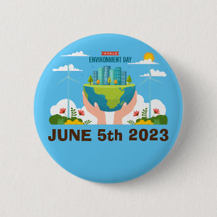 World Environment Day customisable custom 6 Cm Round Badge