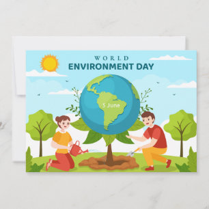 World Environment Day Tree Planting Flat Card