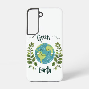 World Environment - Smiling Earth with Green Earth Samsung Galaxy Case