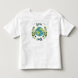 World Environment - Smiling Earth with Green Earth Toddler T-Shirt