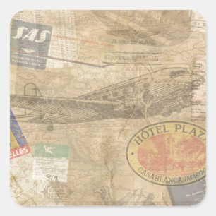 World Explorer Gear Square Sticker