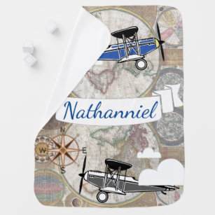 Airplane Baby Blankets Zazzle UK
