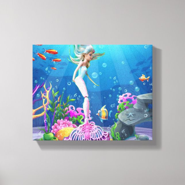 World Famous Mermaid. Canvas Print (Front)