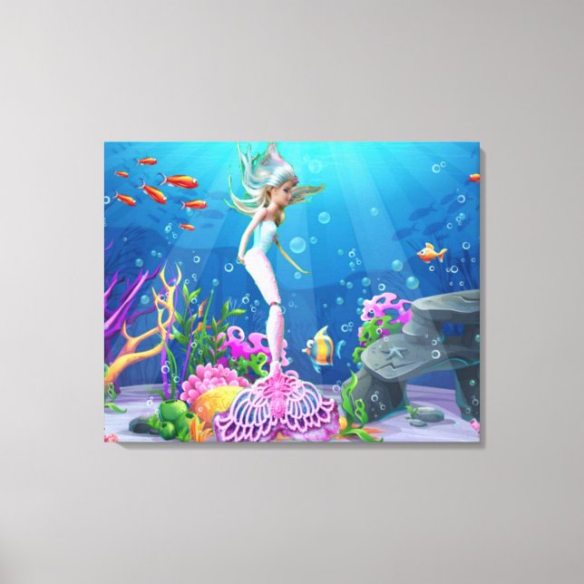 World Famous Mermaid. Canvas Print (Front)