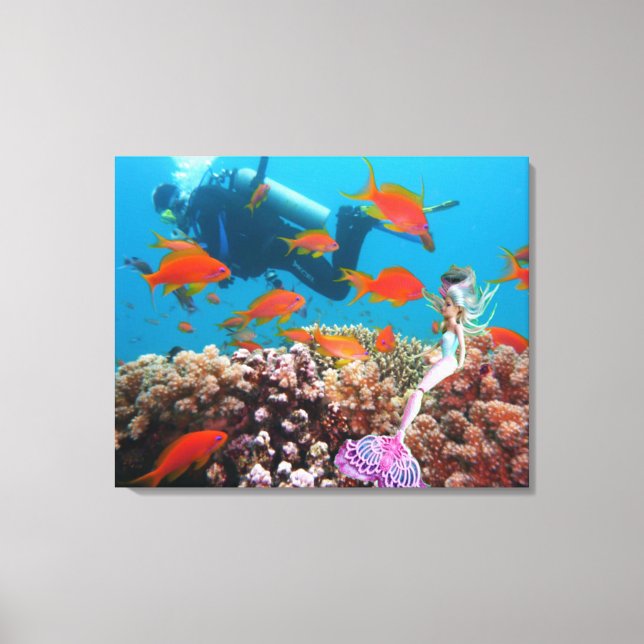 World Famous Mermaid. Canvas Print (Front)