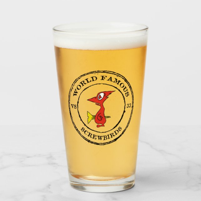 WORLD FAMOUS SCREWBIRDS SINCE 1960 GLASS (Front Filled)