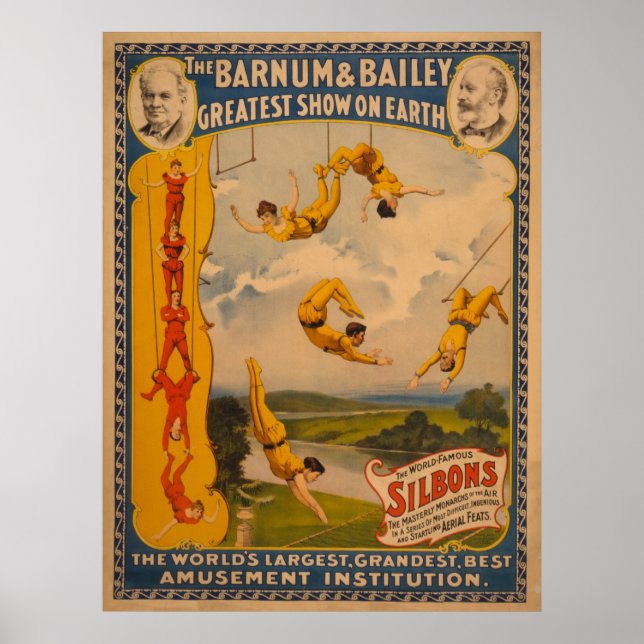 World Famous Silbons Barnum & Bailey Circus Poster (Front)