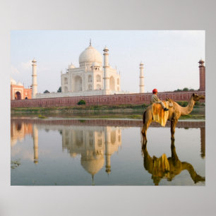 World famous Taj Mahal temple burial site at Poster