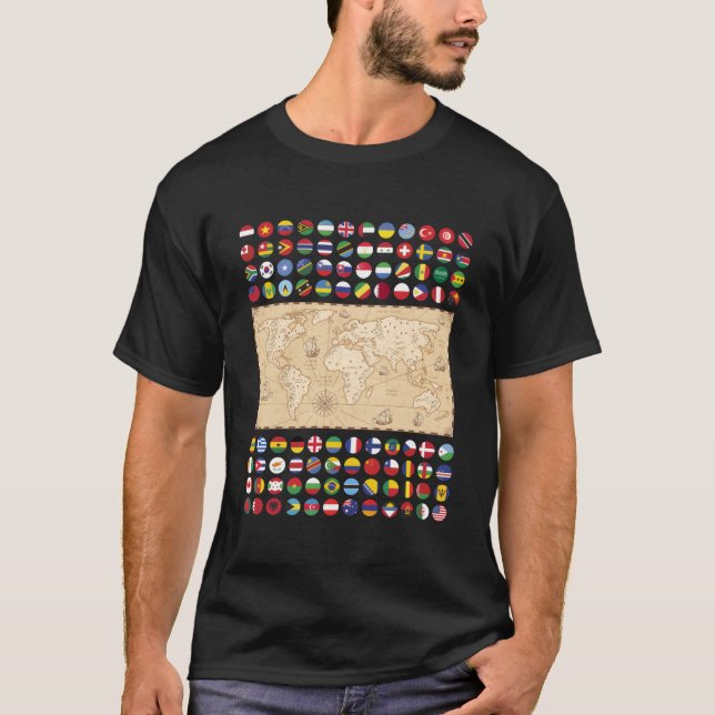 World Flag For International World Flags T-Shirt (Front)