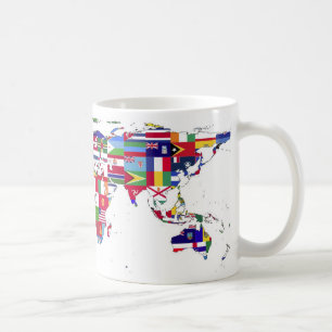 world flag map coffee mug