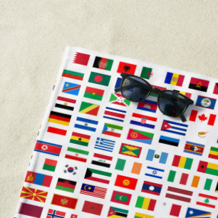 World flags beach towel