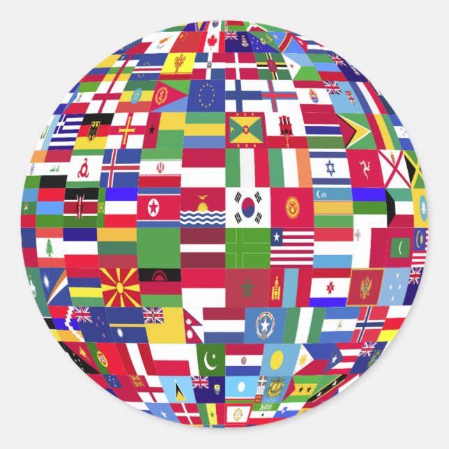 World Flags Classic Round Sticker (Front)
