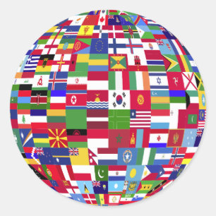 World Flags Classic Round Sticker