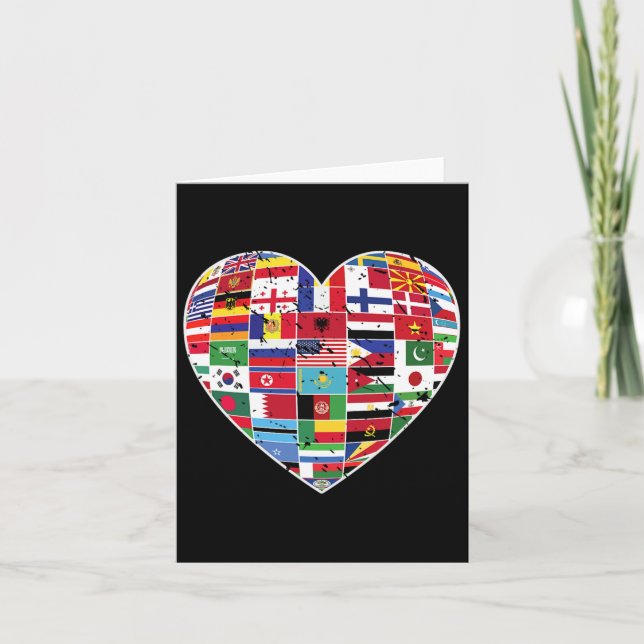 World Flags Earth Day  Card (Front)