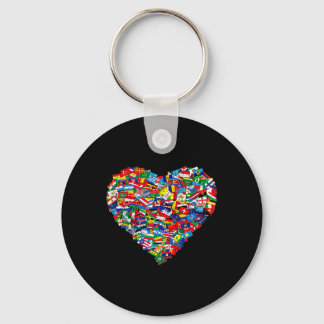 World Flags Earth Day  Key Ring