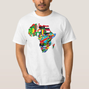 World flags - Flag map of Africa African love T-Shirt