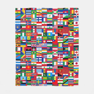 World Flags Fleece Blanket