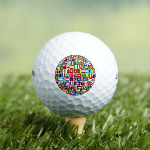 World Flags Globe, International, Golf Balls