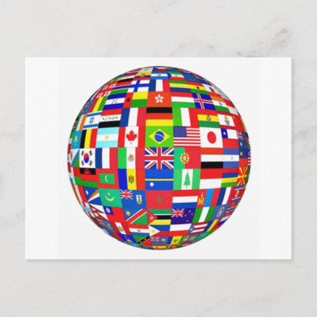 WORLD FLAGS POSTCARD (Front)