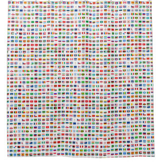 world flags shower curtain