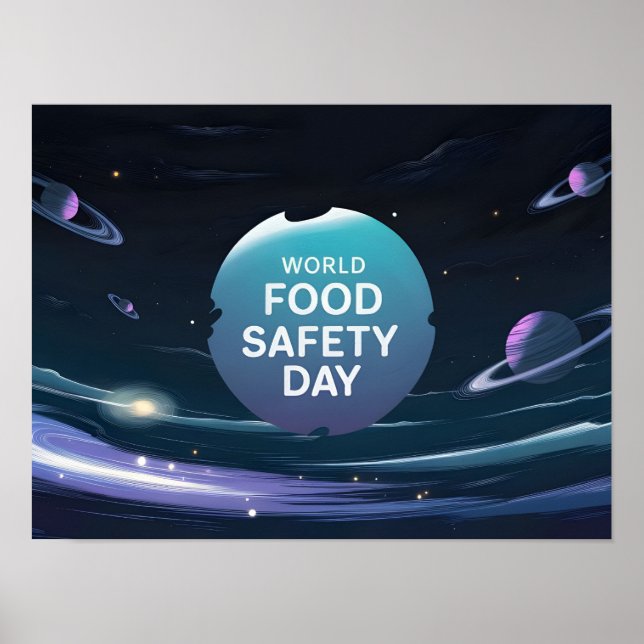 World Food Safety Day Banner with Text Space Poster (Front)