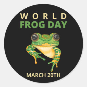 World Frog Day March 20th Classic Round Sticker