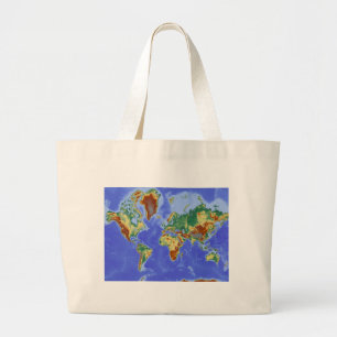 World Geographic International Map Large Tote Bag