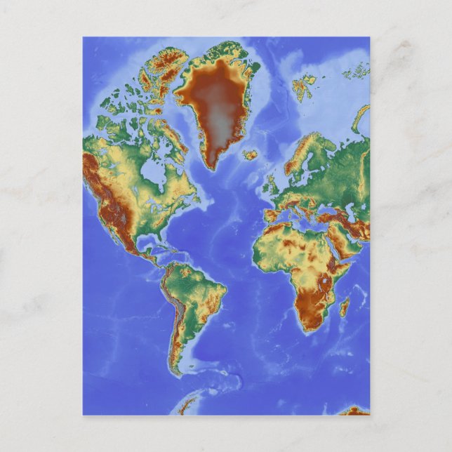 World Geographic International Map Postcard (Front)