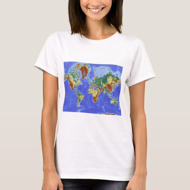 World Geographic International Map T-Shirt (Front)