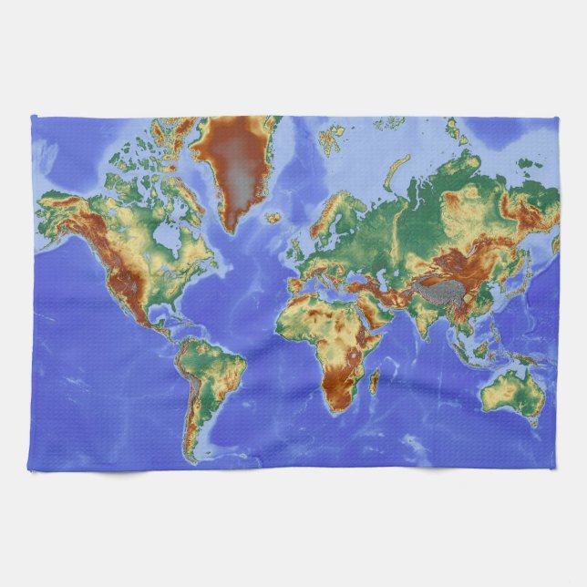 World Geographic International Map Tea Towel (Horizontal)