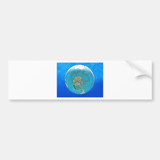 World Globe Balloon and Deep Blue Sky Bumper Sticker (Front)