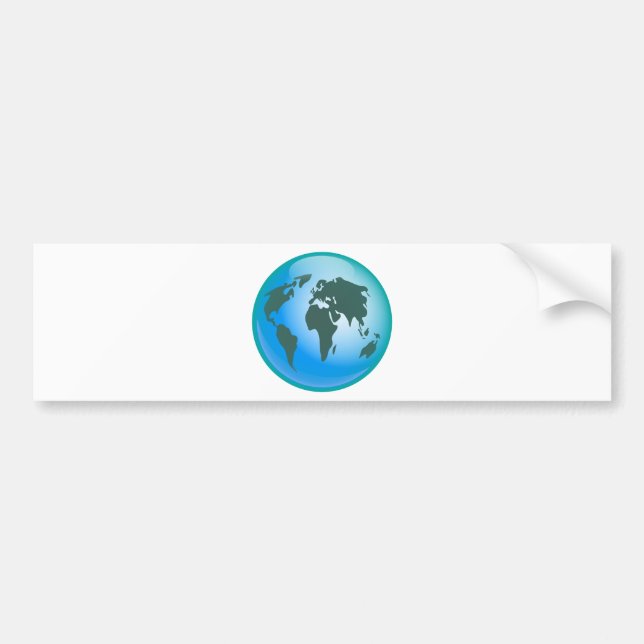 World Globe Bumper Sticker (Front)