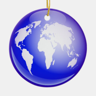 World Globe Ceramic Tree Decoration